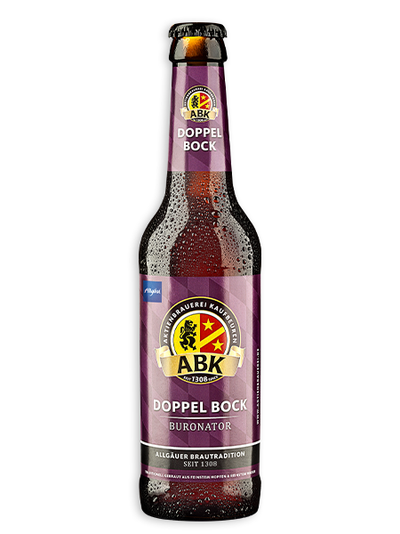 0,33l Flasche Doppel Bock Bier und Buronator der Aktienbrauerei Kaufbeuren