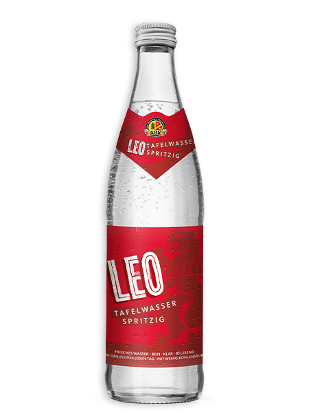 0,5l Flasche Tafelwasser mit Kohlensäure der Aktienbrauerei Kaufbeuren