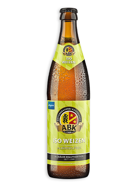 0,5l Flasche ISO Weizen alkoholfrei der Aktienbrauerei Kaufbeuren