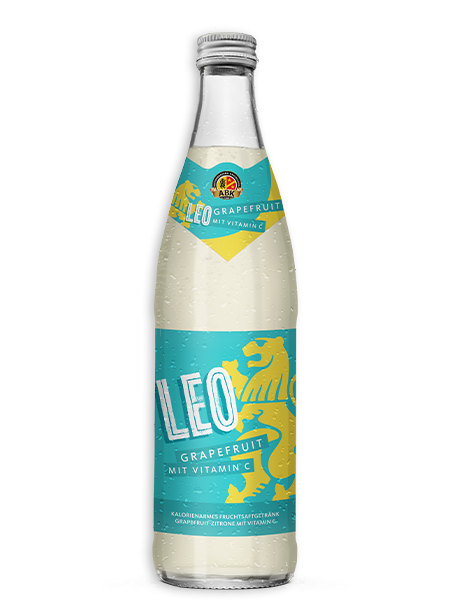 0,5l Flasche kalorienarmes Fruchtsaftgetränk mit Vitamin C der Aktienbrauerei Kaufbeuren