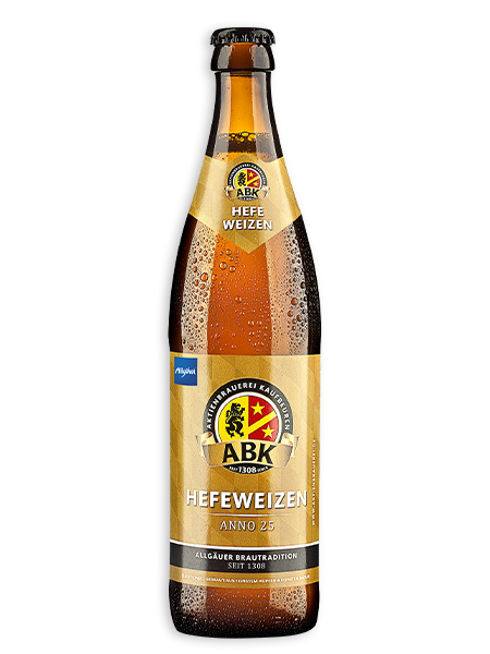 0,5l Flasche Hefeweizen der Aktienbrauerei Kaufbeuren